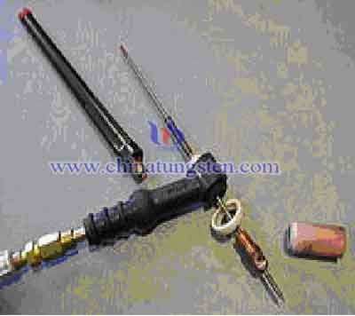 GTAW torch disassembled